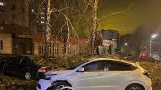 Zona atacada en Belgorod