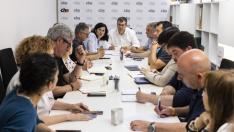 Reunión Ejecutiva de CHA con su presidente, Joaquín Palacín, en el centro de la imagen.