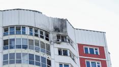 Un ataque con drones en Moscú provoca daños en edificios.