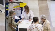 Solicitud de voto por correo el pasado 31 de mayo en la oficina principal de Correos en Zaragoza.