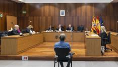 El acusado, ayer en la Audiencia Provincial de Zaragoza.