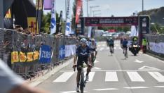 Ernesto Valverde, tras cruzar la meta de la Quebrantahuesos.
