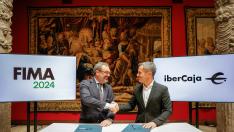 Firma del acuerdo Ibercaja y Feria de Zaragoza por la renovación del convenio de FIMA