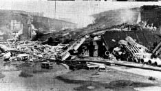Explosión en la factoría Butano de Utebo en 1976.