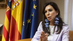 Marta Fernández, presidenta de las Cortes de Aragón, durante la entrevista que concedió este viernes a Heraldo de Aragón.