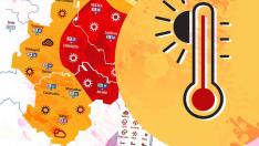 Mapa del tiempo en Aragón. Ola de calor. gsc1