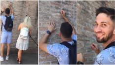 Pillan a un hombre grabando su nombre y el de su novia en el Coliseo de Roma