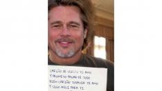 Uno de los fotomontajes de la persona que estafó a una vecina de Granada haciéndose pasar por Brad Pitt.