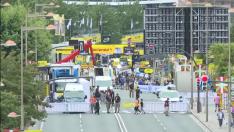 El inicio del Tour en Bilbao causa el cierre al tráfico de las principales vías de la ciudad