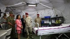 Margarita Robles en la base aérea de Zaragoza