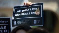 Protestas en Logroño contra el crimen machista.