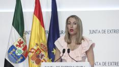 Rueda de prensa de la presidenta extremeña María Guardiola