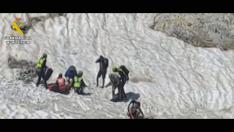 Rescate de un montañero francés en el glaciar del Aneto