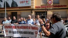 Minuto de silencio por el trabajador fallecido en el derrumbe ocurrido ayer en Logroño