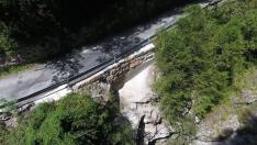 La DGA ha finalizado las obras de reparación de la carretera del cañón de Añisclo.