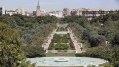 Vistas al Parque Grande y al barrio de Romareda desde el Batallador