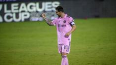 Leo Messi durante un partido del Inter de Miami contra el FC Dallas.