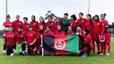 La selección femenina de fútbol de Afganistán.