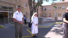 Robles visita a heridos ucranianos en el Hospital de la Defensa de Zaragoza