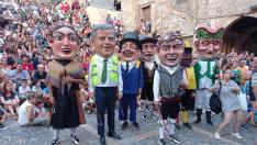 La comparsa de cabezudos del Arrabal, en las fiestas de Sant Magí de Tarragona.