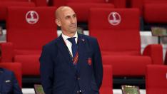 FILE PHOTO: Soccer Football - FIFA World Cup Qatar 2022 - Group E - Japan v Spain - Khalifa International Stadium, Doha, Qatar - December 1, 2022  President of the Royal Spanish Football Federation Luis Rubiales in the s