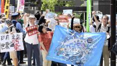 Fukushima, e\' cominciato in mare lo sversamento delle acque radioattive, esplode la protesta di pescatori e consumatori coreani