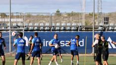 Sesión de entrenamiento del Real Zaragoza en la Ciudad Deportiva