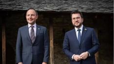 El presidente de la Generalitat, Pere Aragonès, y el jefe del Govern de Andorra, Xavier Espot, en una imagen de archivo.