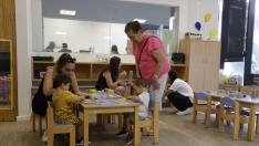 Natalia Chueca en la escuela infantil municipal Los Ibones