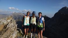 Podio femenino de la uphill de la Canfranc-Canfranc 2023.