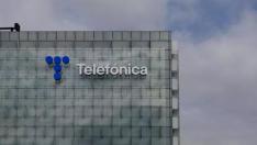 Exterior de la sede de Telefónica en Madrid.