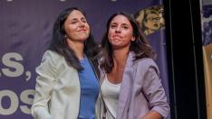 Ione Belarra e Irene Montero en el acto de Podemos este sábado