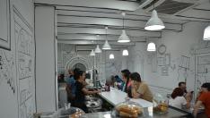 El diseño de la cafetería es obra de Sharon Chicaiza.