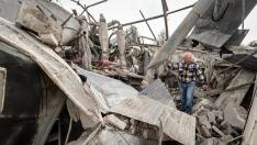 ruinas en la guerra de Ucrania