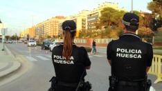 Imagen de archivo de un servicio de la Policía Local de Huesca.