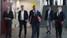 Luis Rubiales, presidente de la Real Federación Española de Fútbol, a su llegada este miércoles a la Ciudad del Fútbol de las Rozas.