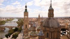Vistas de Zaragoza en la Basílica del Pilar