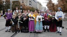 Grupo Albentosa durante la Ofrenda de Flores a la Virgen del Pilar de Zaragoza. gsc1