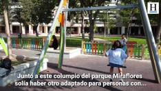 Vídeo del columpio adaptado que han retirado del parque Miraflores