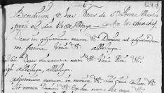 Parte del documento del Archivo Histórico Provincial de Huesca con el remedio contra los chinches.