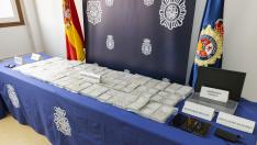 Alijo incautado durante un operativo contra el tráfico de droga en Salnés, Pontevedra.