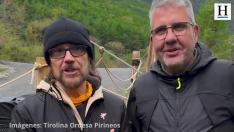 Santiago Segura Y Florentino Fernández En La Tirolina Ordesa Pirineos