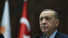 FILED - 25 October 2023, Turkey, Ankara: Recep Tayyip Erdogan, President of Turkey, speaks during a parliamentary group meeting of the AKP. Photo: -/Turkish Presidency/dpa - ACHTUNG: Nur zur redaktionellen Verwendung und