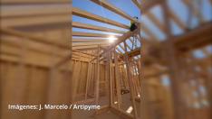 Proceso de construcción de una promoción de viviendas novedosa en Biescas
