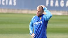 Entrenamiento del Real Zaragoza tras ser eliminado de la Copa del Rey por el Atzeneta