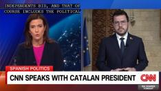 Pere Aragonés en la CNN el día de la investidura