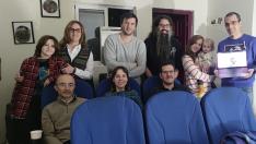 Los asistentes al maratón de cine en un trastero del Gancho de Zaragoza