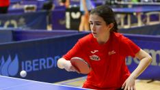 Luzía Gil (Binéfar 77) compitiendo con la selección aragonesa