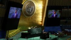 Tony Estanguet, presidente del Comité Organizador de los Juegos Olímpicos de París 2024, se dirige a la Asamblea General de las Naciones Unidas en la Sede de las Naciones Unidas en la ciudad de Nueva York
