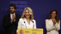 Yolanda Díaz, en la toma de posesión de su cartera.